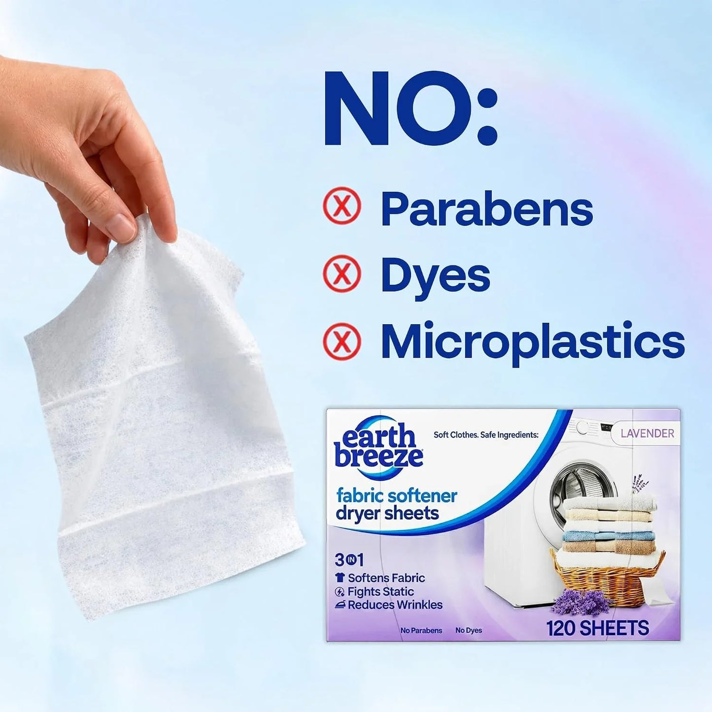 Earth Breeze Fabric Softener Dryer Sheets Lavender (1 Pack)