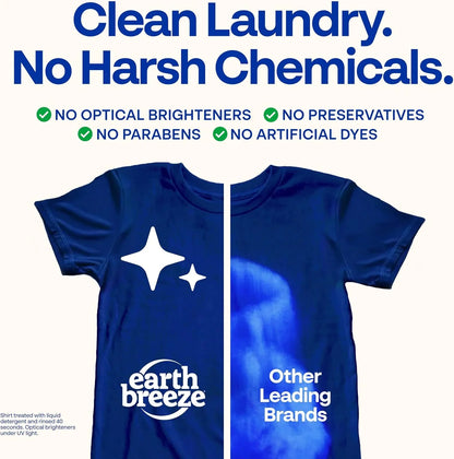 Earth Breeze Laundry Detergent Sheets Fresh Scent 60 Loads