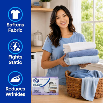 Earth Breeze Fabric Softener Dryer Sheets Lavender (1 Pack)