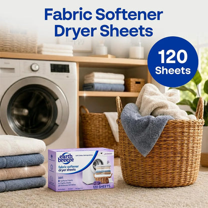 Earth Breeze Fabric Softener Dryer Sheets Lavender (1 Pack)