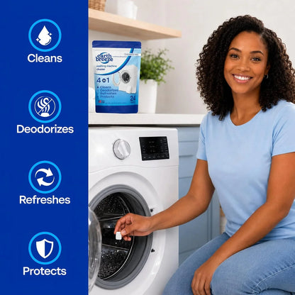 Earth Breeze Washing Machine Cleaner Tablets Fragrance-Free 1 Year Supply
