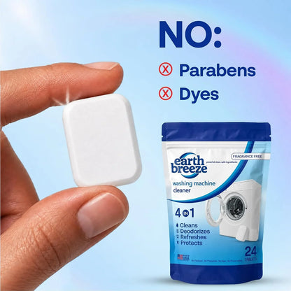 Earth Breeze Washing Machine Cleaner Tablets Fragrance-Free 1 Year Supply