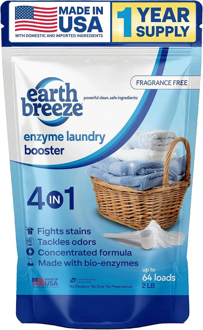 Earth Breeze Enzyme Laundry Booster Powder 2lbs (64 Loads)
