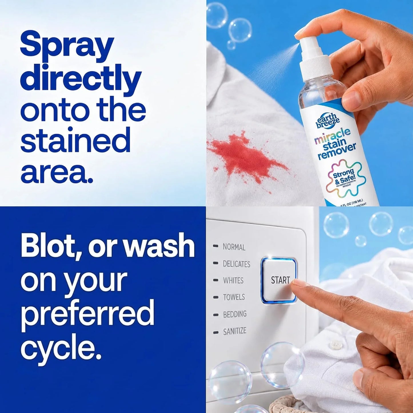 Earth Breeze Miracle Stain Remover Spray 4fl oz.