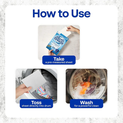 Earth Breeze Laundry Detergent Sheets Fragrance-Free 60 Loads